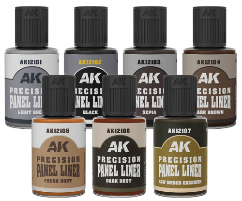 AK Panel Liner Precision 7 versch. Farben 30ml (GP1ltr=170€)